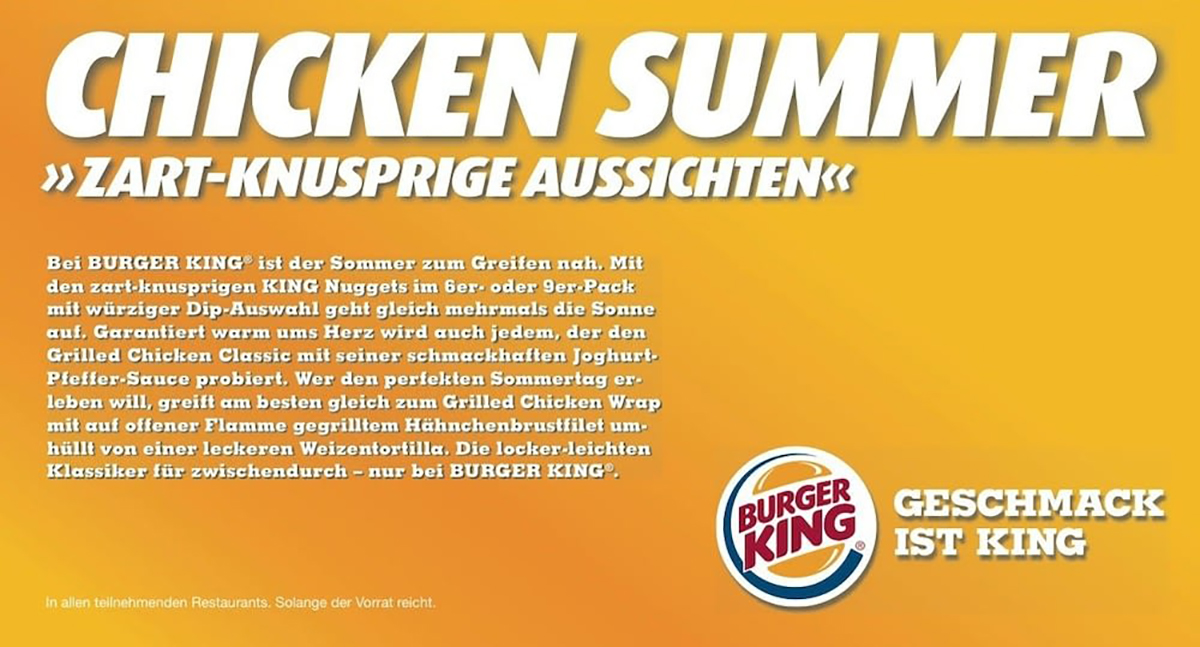 Burger King - B2C Anzeigen